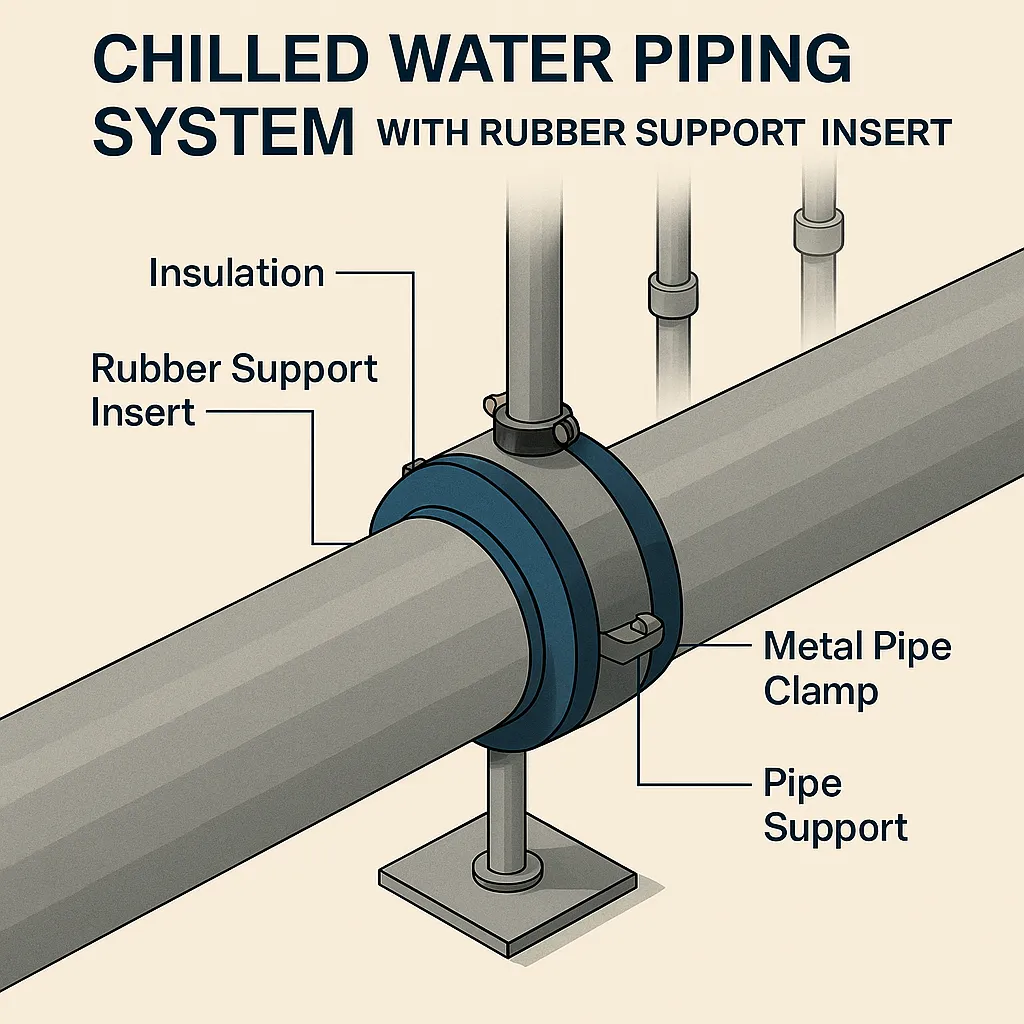 rubber support insert for hvac pipes in saudi arabia