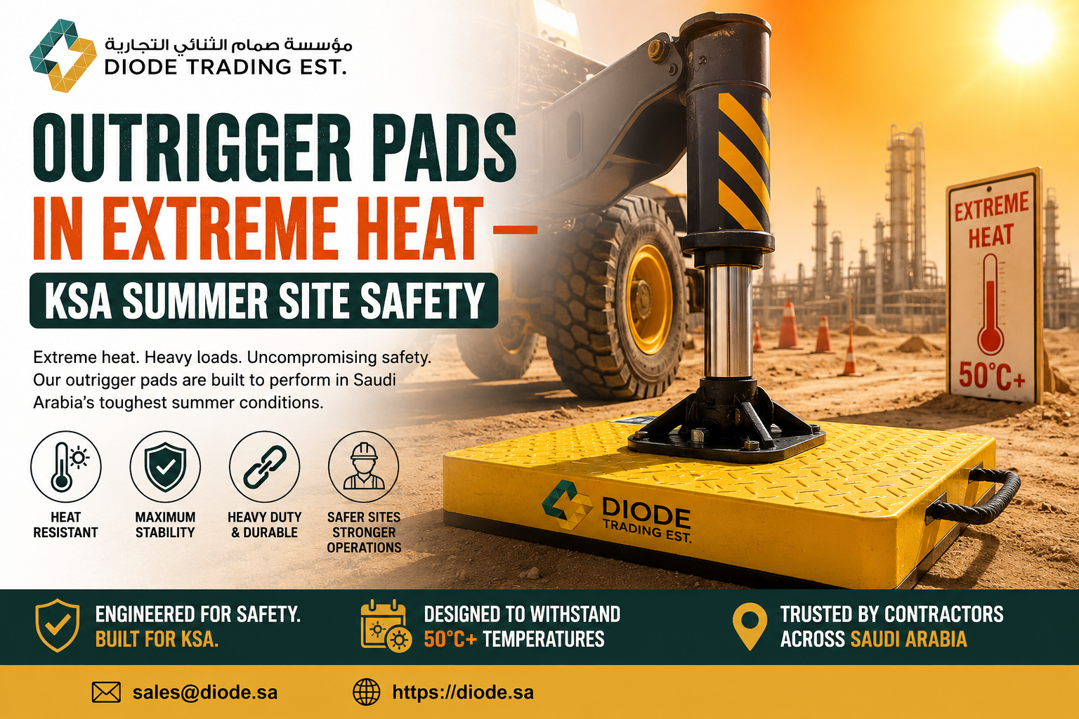 Outrigger Pads in Extreme Heat — KSA Summer Site Safety