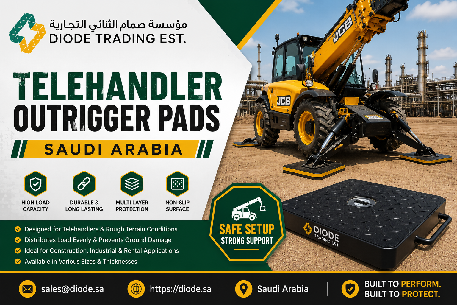 Telehandler Outrigger Pads Saudi Arabia