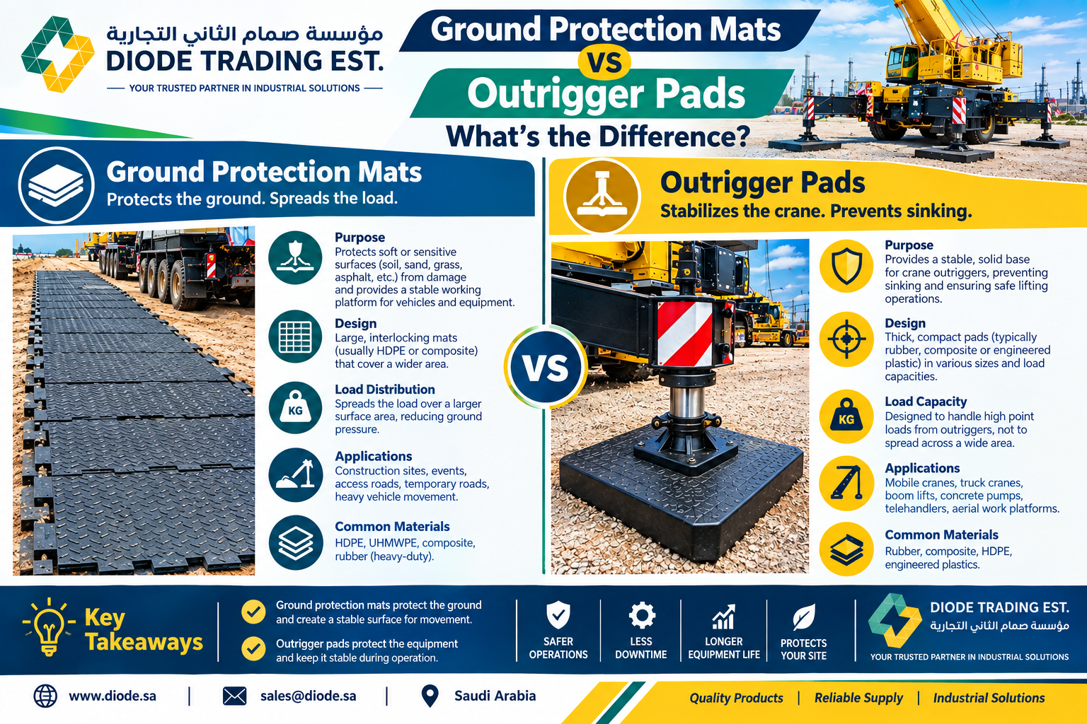 Ground Protection Mats vs Outrigger Pads — What's the Difference
