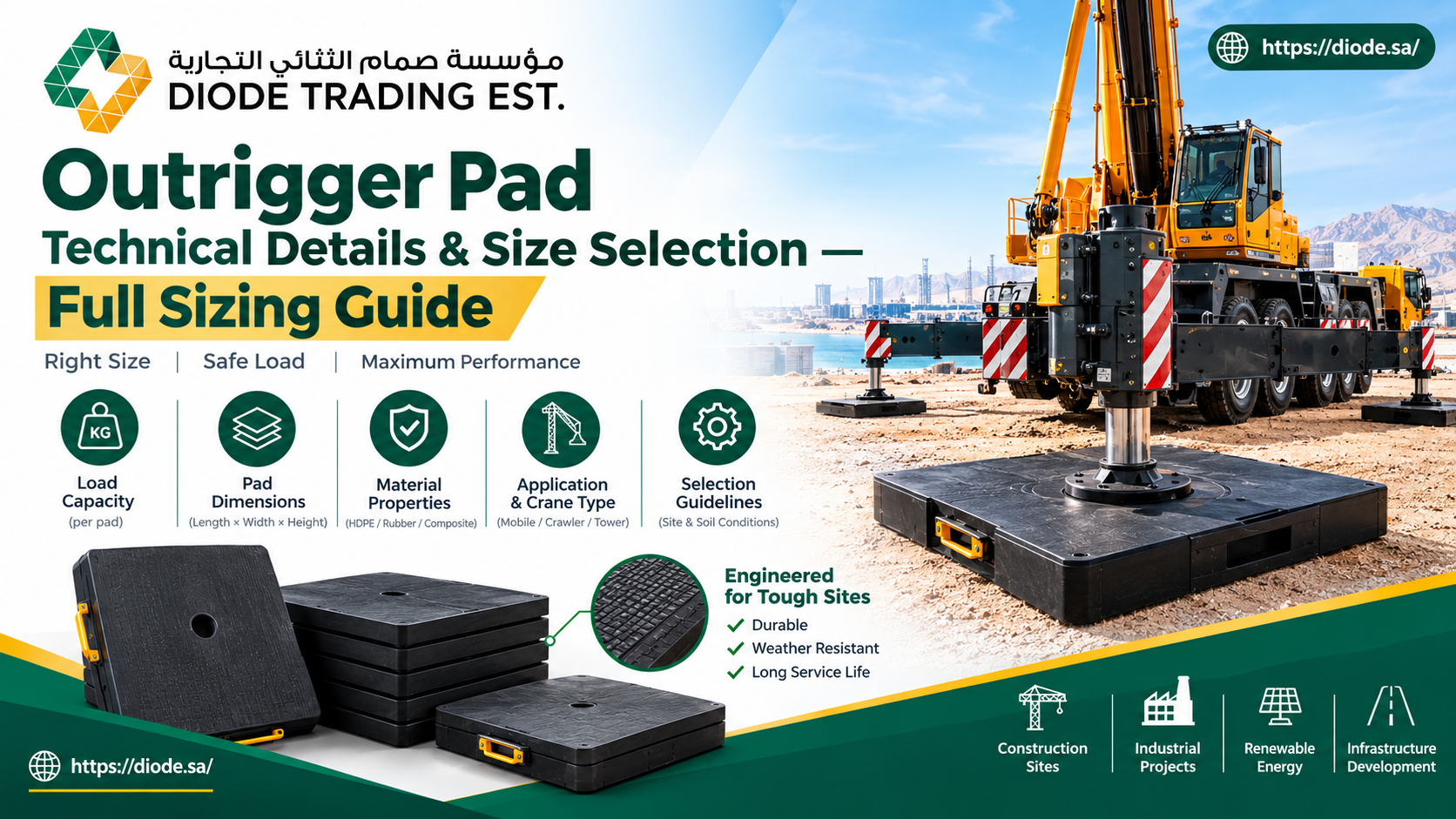 Outrigger Pad Technical Details & Size Selection — Full Sizing Guide