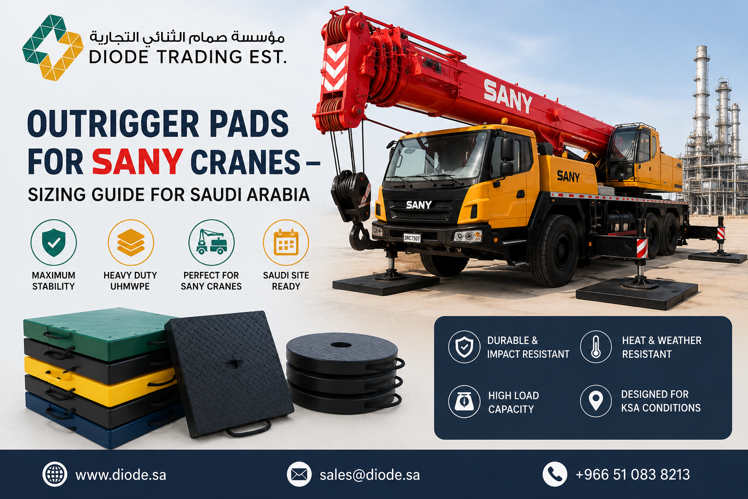 Outrigger Pads for SANY Cranes — Sizing Guide for Saudi Arabia