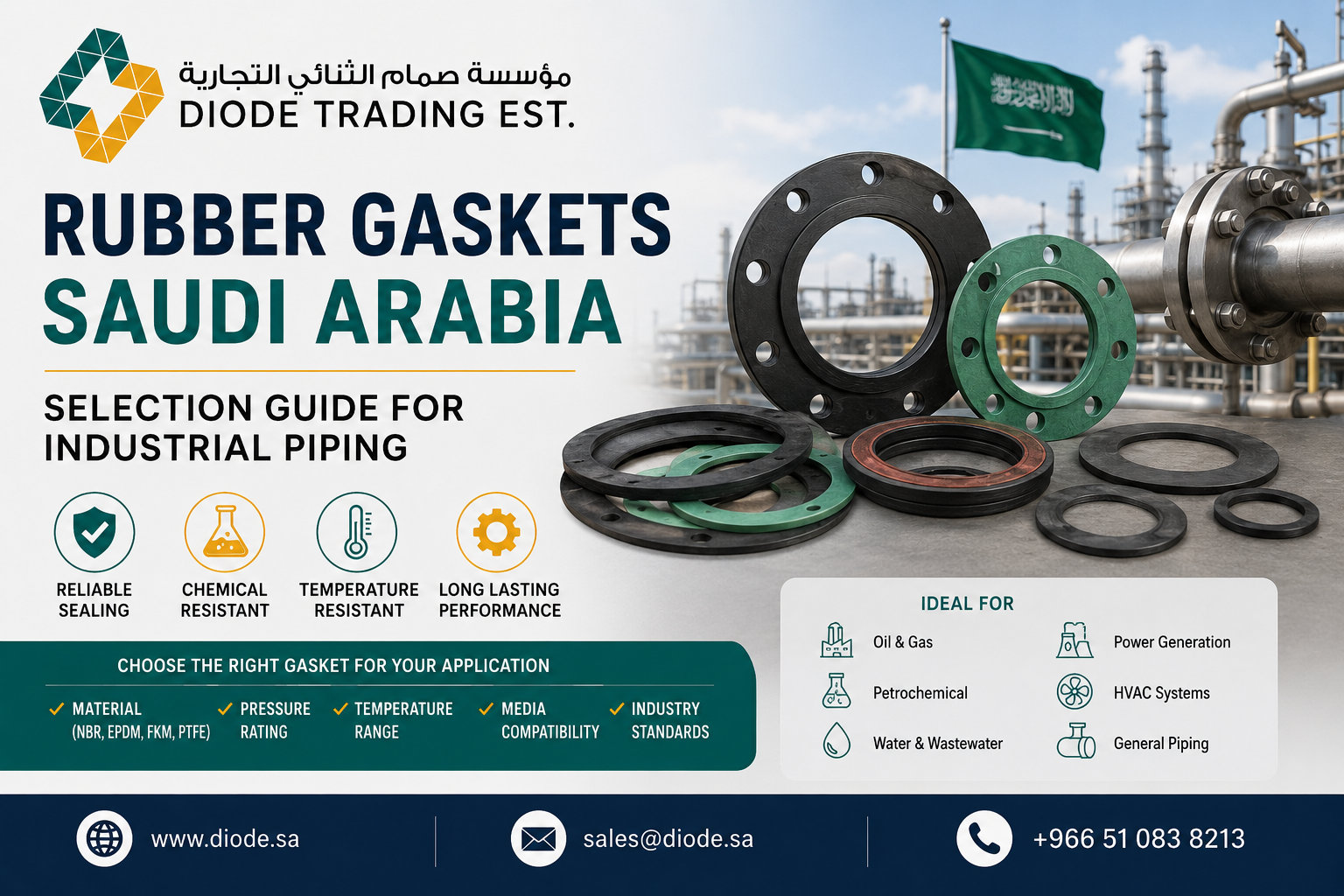 Rubber Gaskets Saudi Arabia — Selection Guide for Industrial Piping