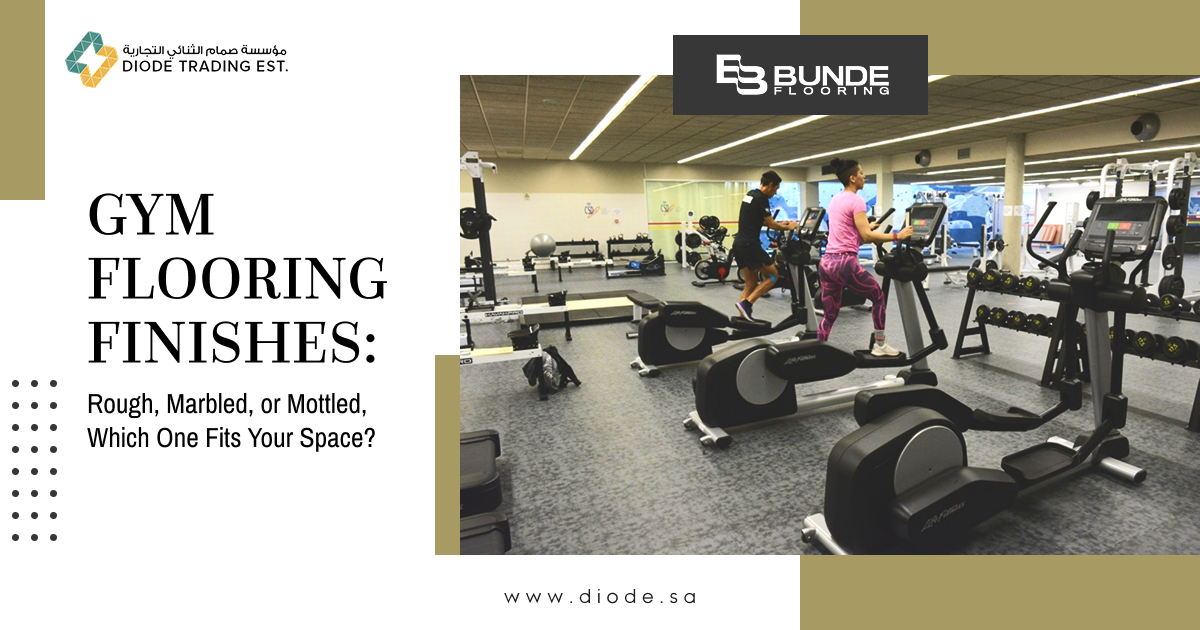 Gym flooring finishes comparison — Troter Genius, Marbled Troter, and MUSA by Bunde Flooring