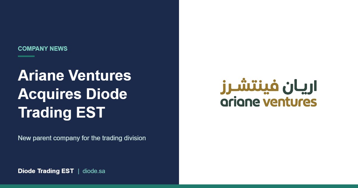 Ariane Ventures acquires Diode Trading EST – new parent company