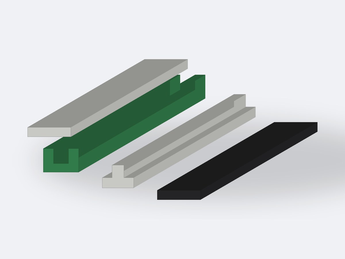 UHMWPE chain guides and conveyor wear strip profiles