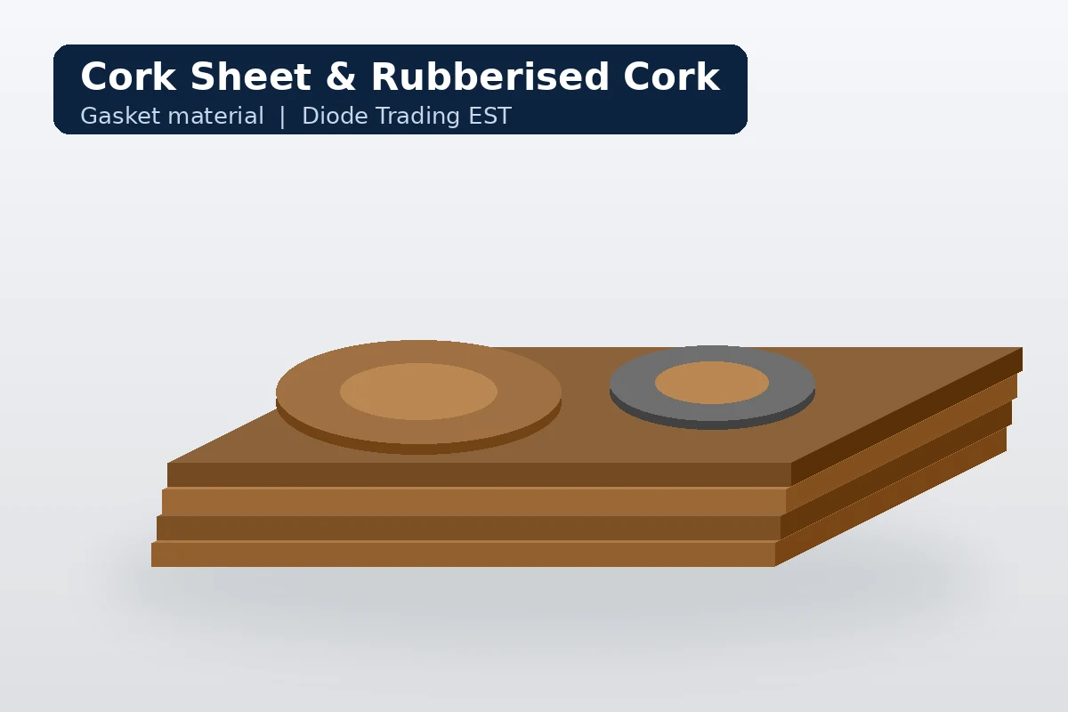 Cork sheet and rubberised cork gasket sheet Saudi Arabia