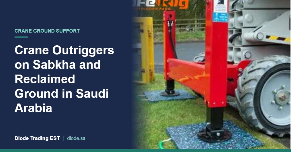 Crane Outriggers on Sabkha and Reclaimed Ground in Saudi Arabia – Diode Trading EST