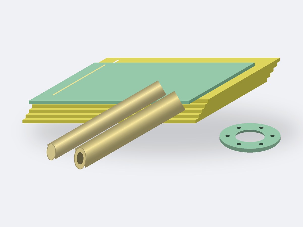 Glass epoxy laminate sheets, rods and tubes