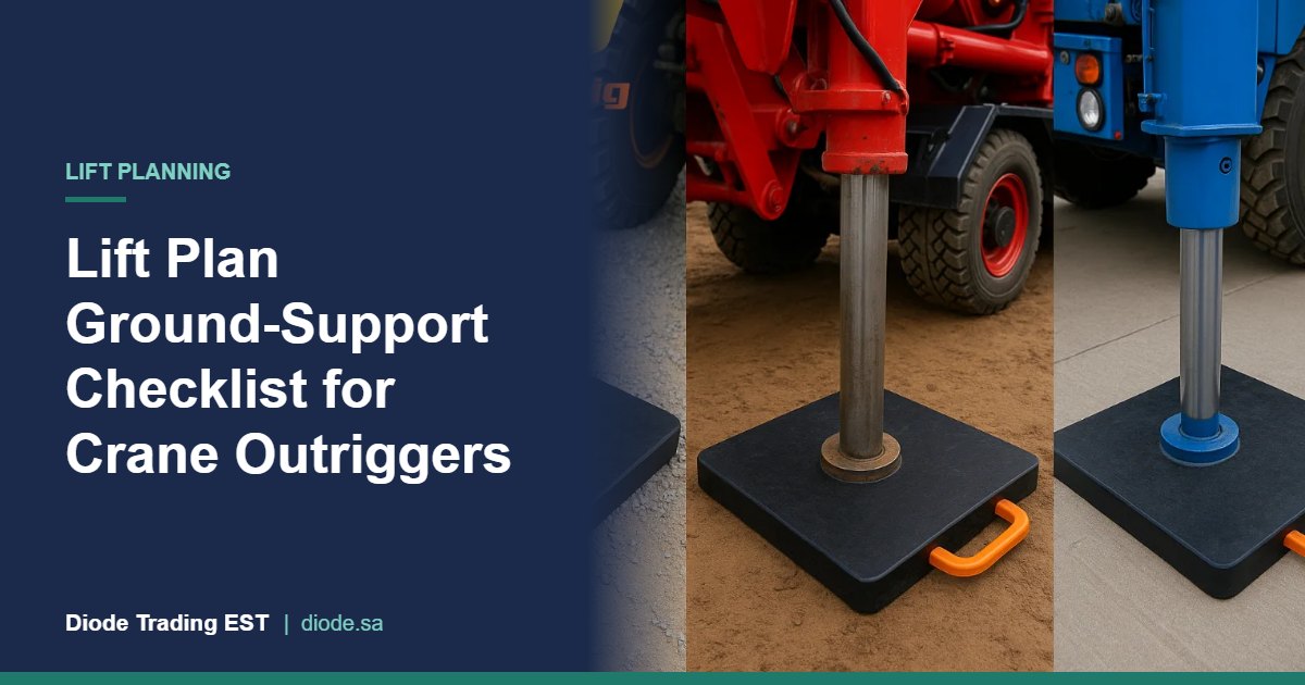 Lift Plan Ground-Support Checklist for Crane Outriggers – Diode Trading EST