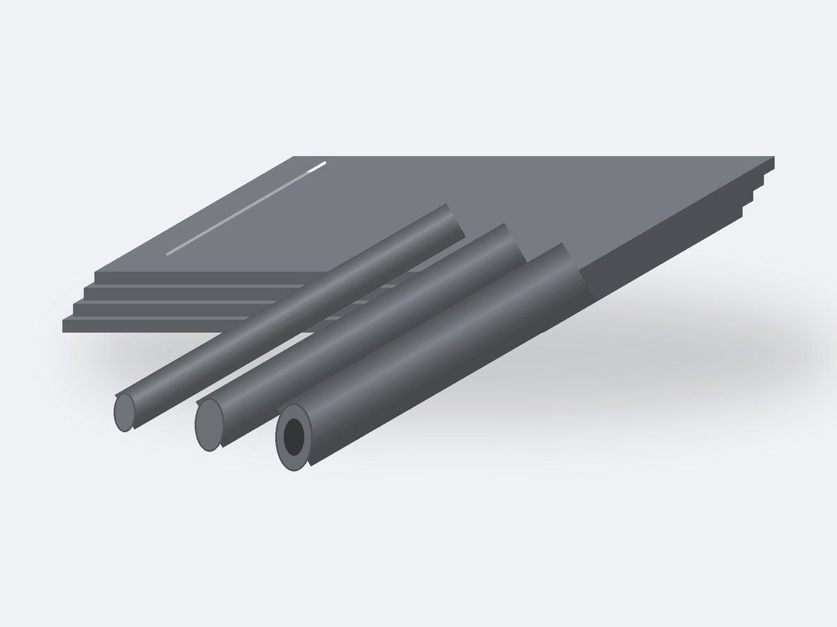 Grey PVC sheets and rods – Diode Trading Saudi Arabia